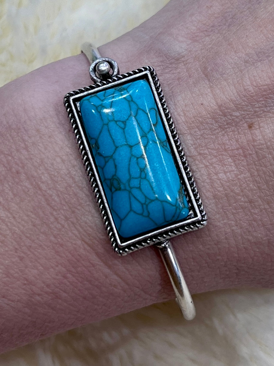 Cheyanne Southwestern Turquoise Bangle Bracelet