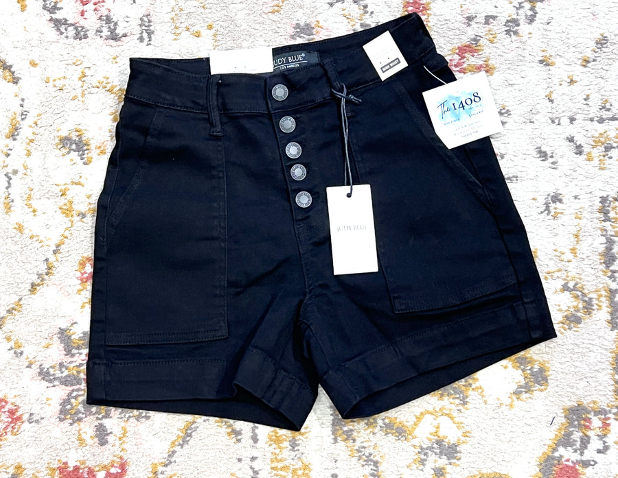 Judy Blue High Waist Button Fly Trouser Shorts