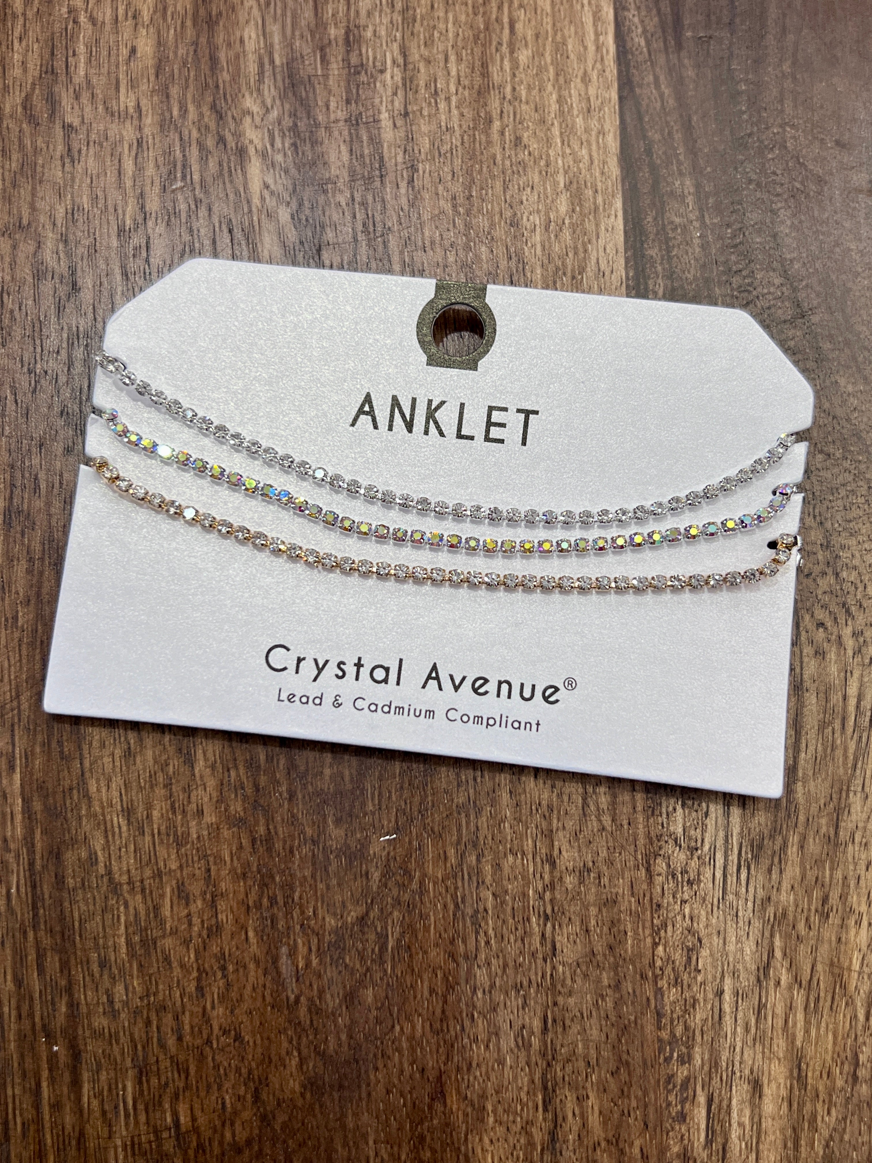 Crystal Anklet Three Piece Set