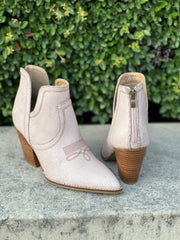 Hey Girl by Corkys "Smoke Show" Cream Crackle Short Western Style Bootie