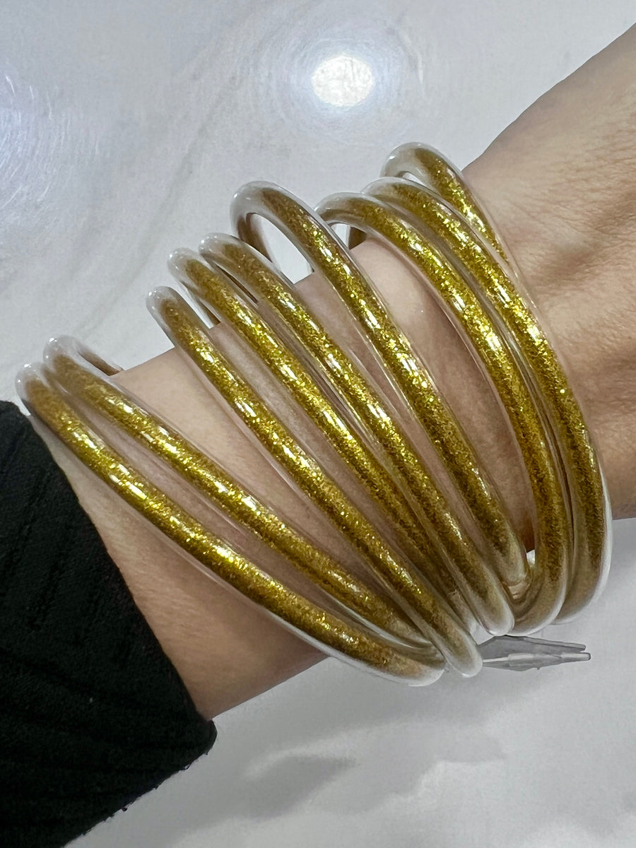 Soft Jelly Bangle Bracelets Stack of 9