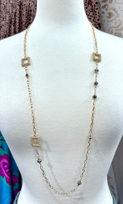 Meghan Browne Bee Gold Hematite Necklace