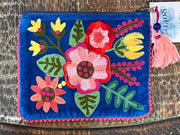 Embroidered Zipper Pouch