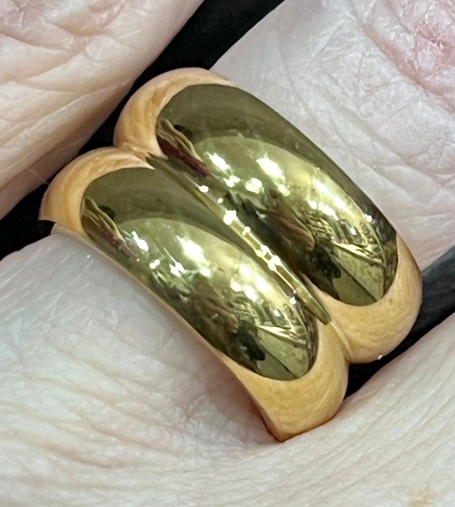 Double-Wide Gold Band Ring