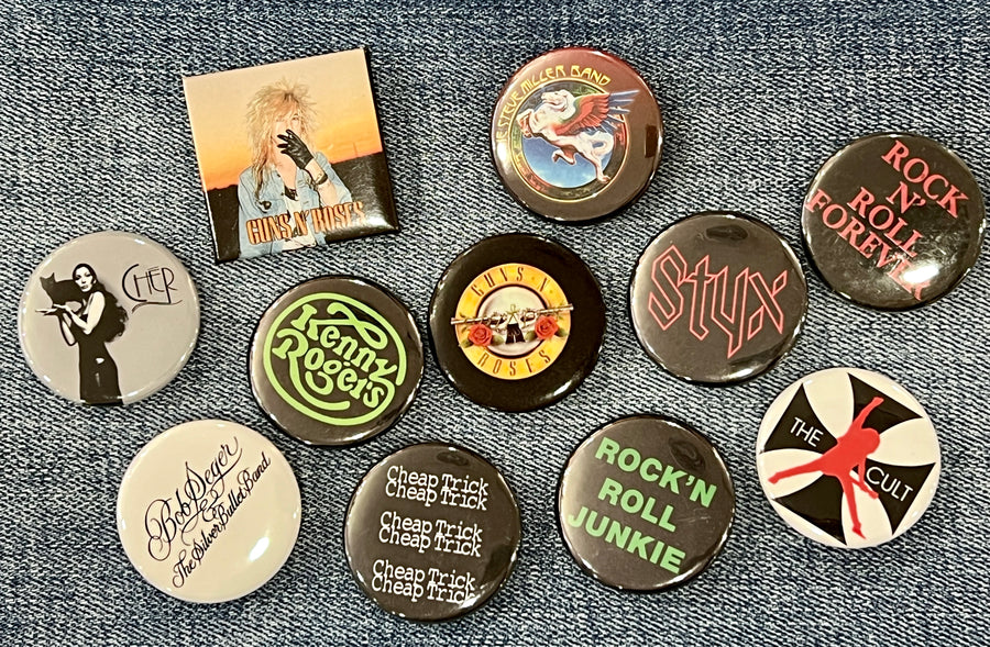 Classic Rock-N-Roll 1.5" Pin on Button