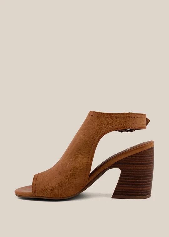 Ghita Camel Heeled Sandal by Shu Shop