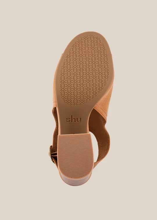 Ghita Camel Heeled Sandal by Shu Shop