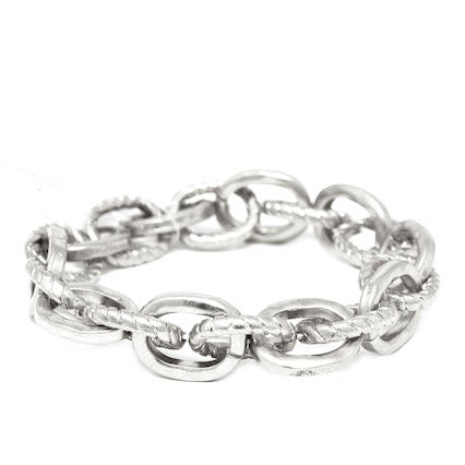 Meghan Browne Grace Silver Chain Stretch Bracelet