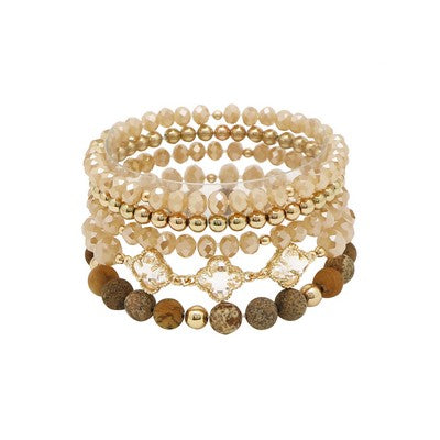 Meghan Browne Hilly Gold Jasper Bracelet Set