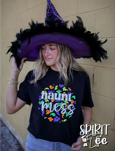 Haunt Mess Halloween Graphic Tee