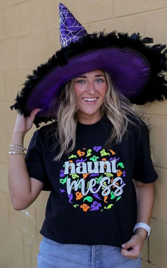 Haunt Mess Halloween Graphic Tee