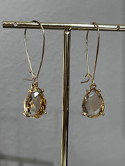 Large Crystal Teardrop Earrings