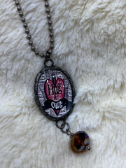 Hug It Out Angel Long Charms Necklace by Art by Amy Labbe
