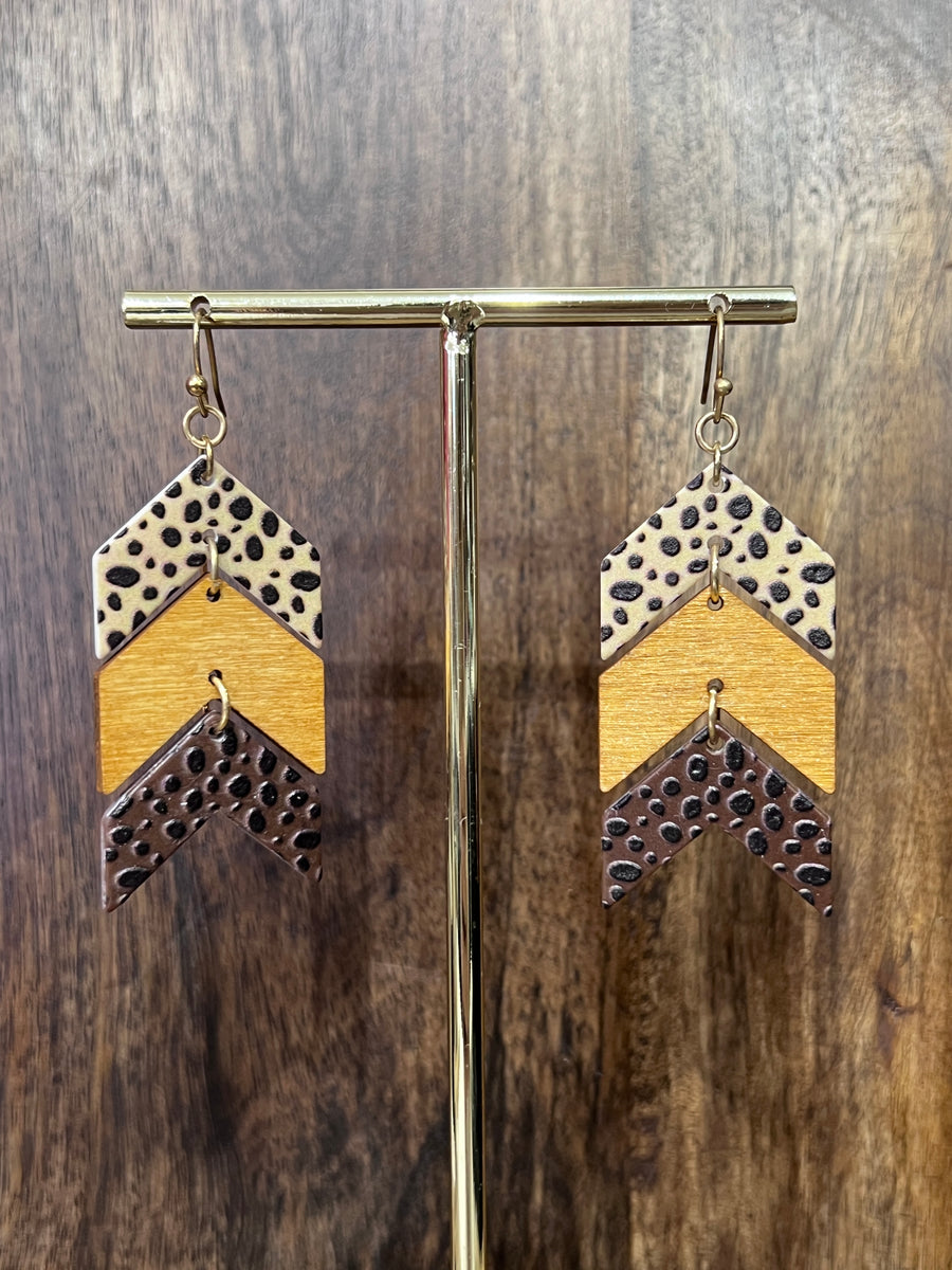 Wooden Arrow Dangle Earrings