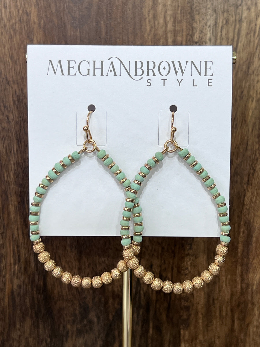 Meghan Browne Tarb Mint Beaded Earrings