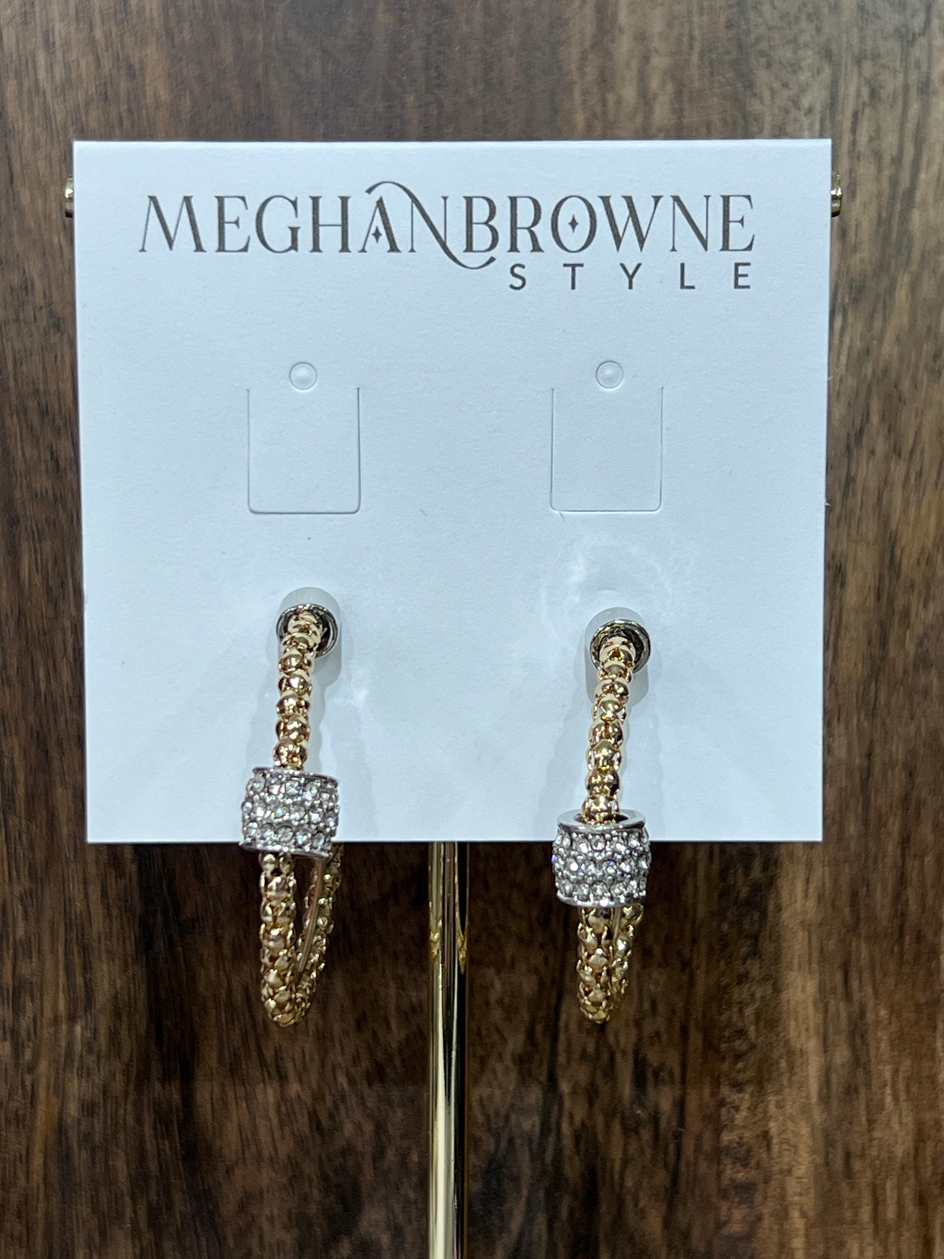 Meghan Browne Pipa Gold Hoop Earrings