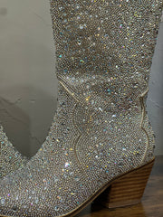Hey Girl by Corkys "Pony Up" Clear Rhinestone Boots