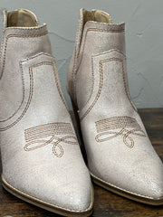 Hey Girl by Corkys "Smoke Show" Cream Crackle Short Western Style Bootie
