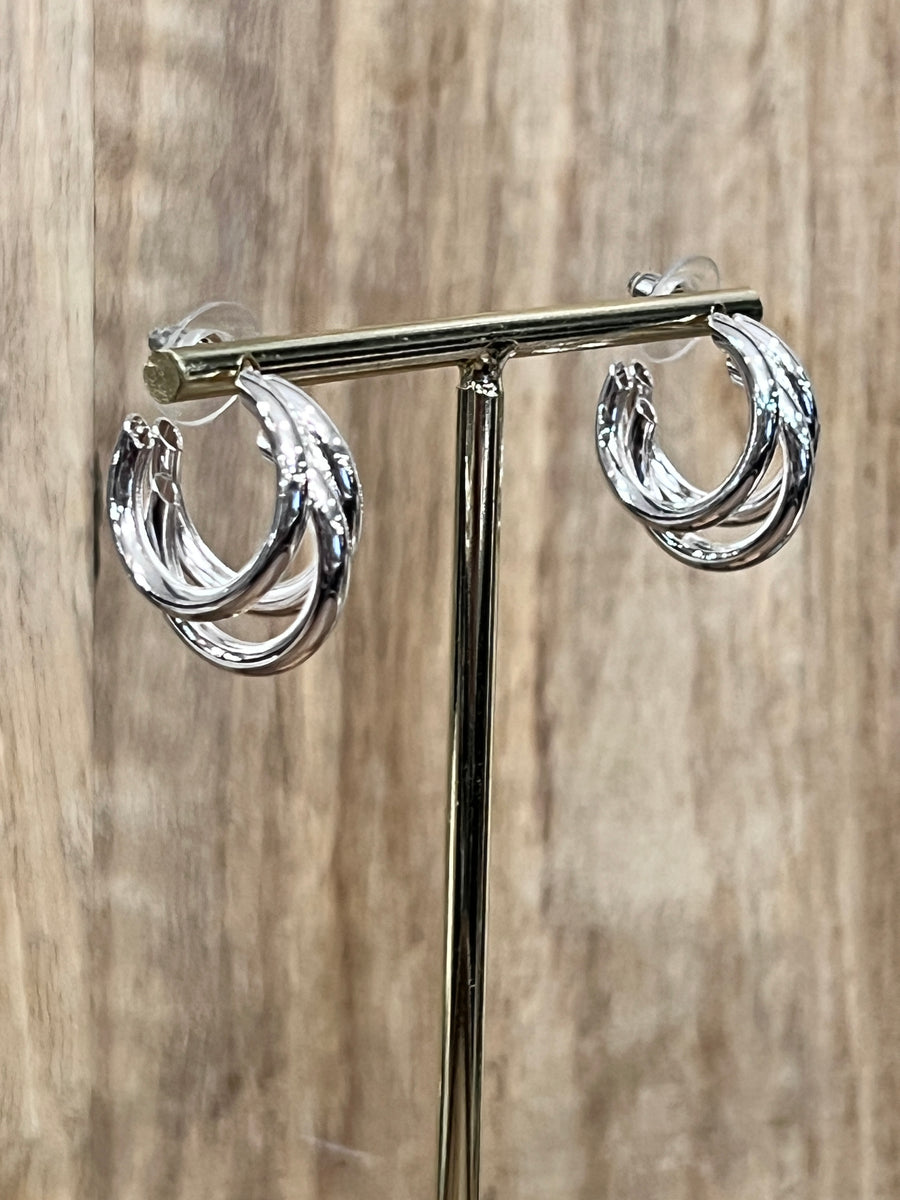 Triple Circle Hoop Earrings