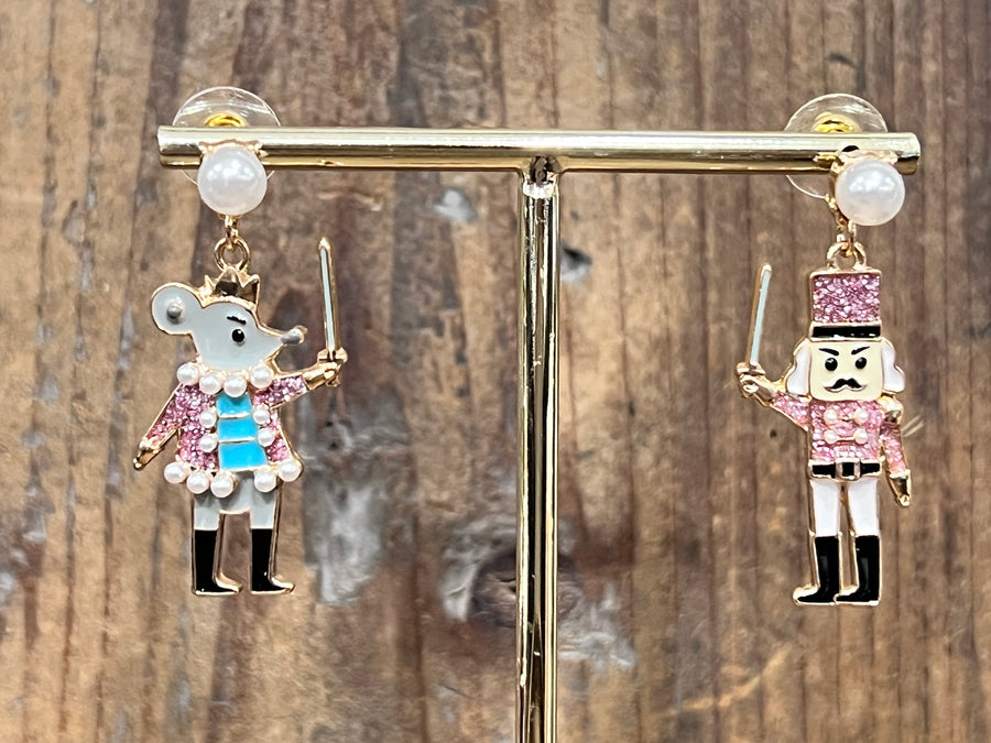 Nutcracker Prince & Mouse King Earrings