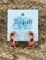 Kashe Color Pearl Dots Studded Hoop Earrings