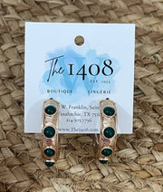 Kashe Color Pearl Dots Studded Hoop Earrings