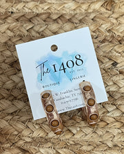 Kashe Color Pearl Dots Studded Hoop Earrings