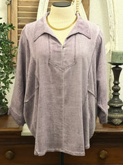 Jordan Oversized Single Button Collar Tunic