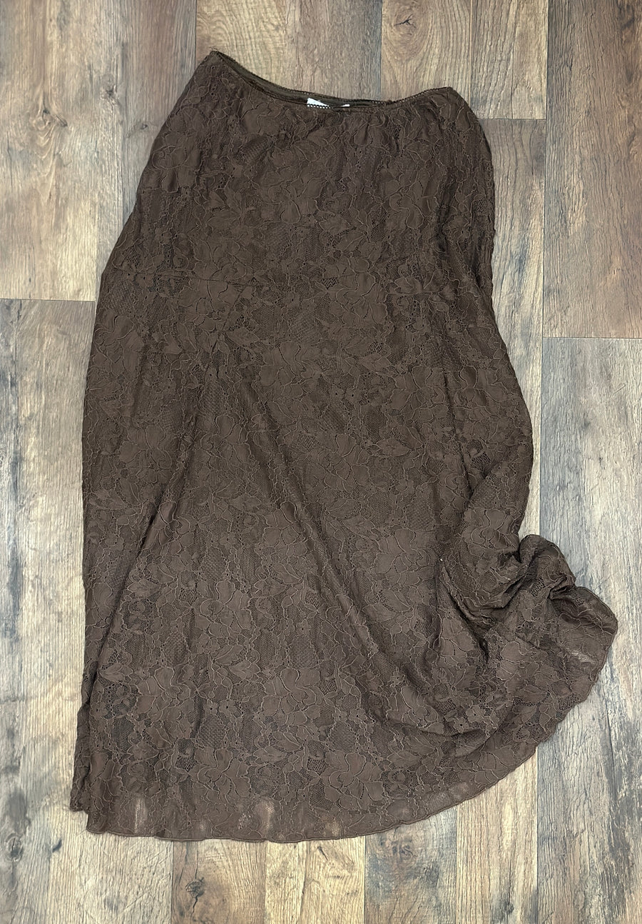 Langley Lace Overlay Maxi Skirt