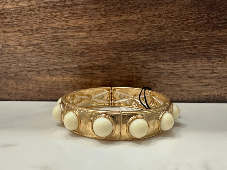 Kashe II Color Pearl Dots Studded Stretch Bracelets