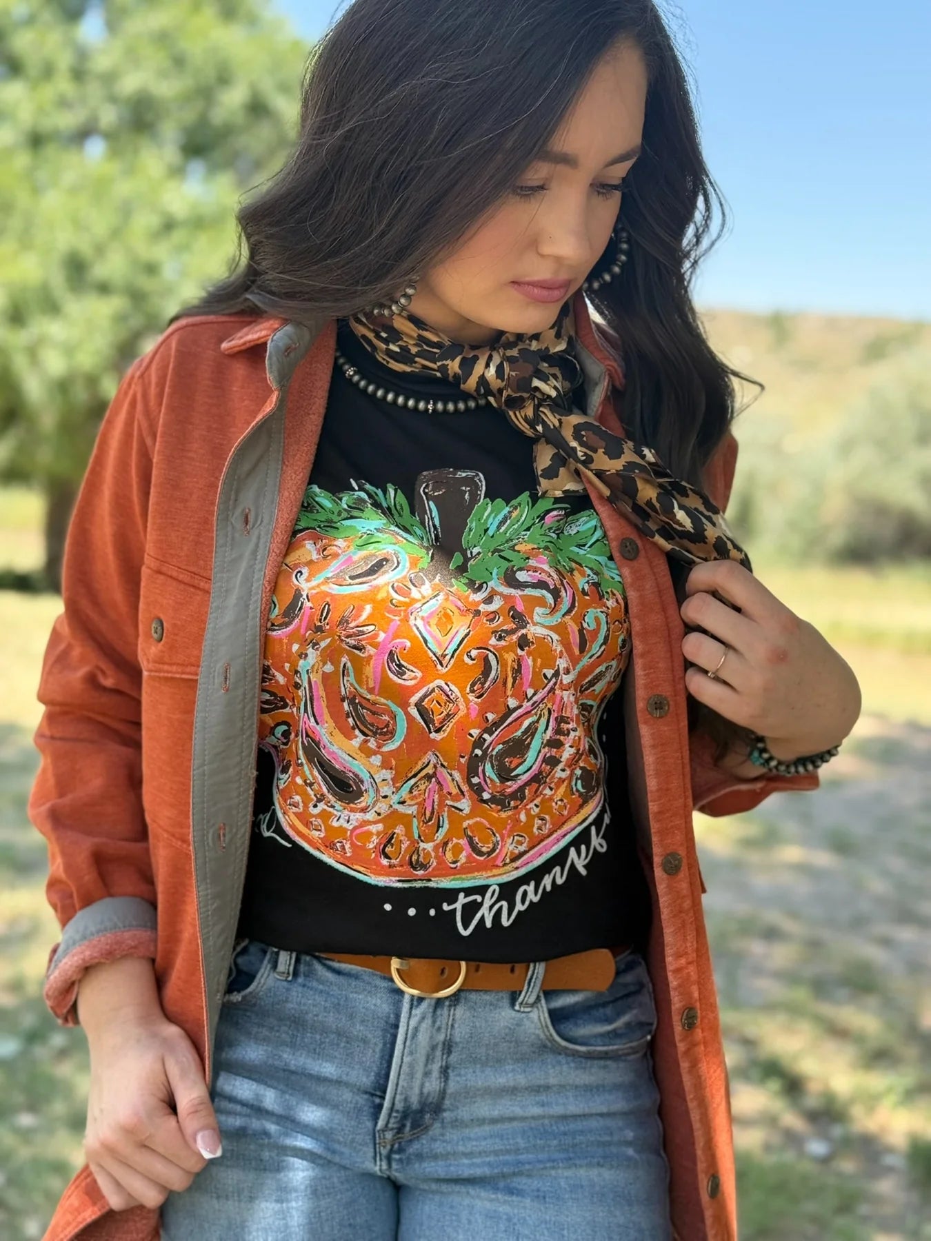 Thankful Painted Pumpkin Graphic Tee