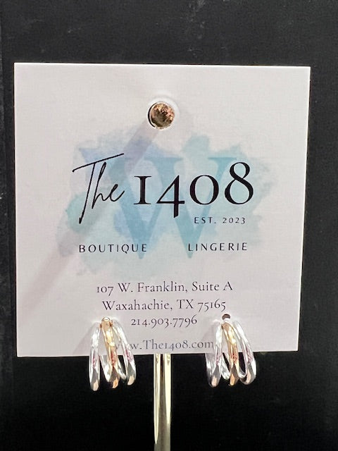 Mini Triple Circle Hoop Earrings