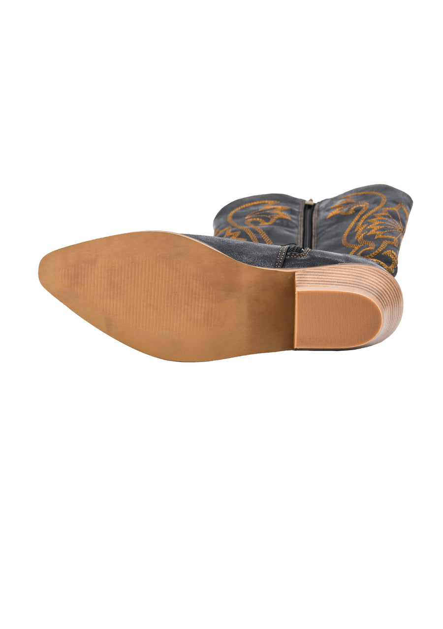 Hey Girl by Corkys Just in Case Black Tall Western Style Boot