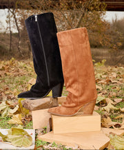 Hey Girl By Corkys HIGH ROAD Cuffed Suede Tall Boot