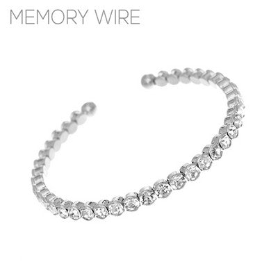 Meghan Browne May Silver Flexi Tennis Cuff Bracelet