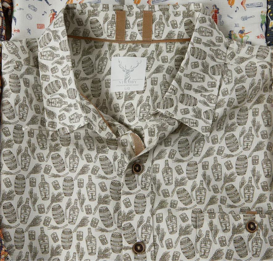 Tommy Men's "Happy Hour" Collared Button Front