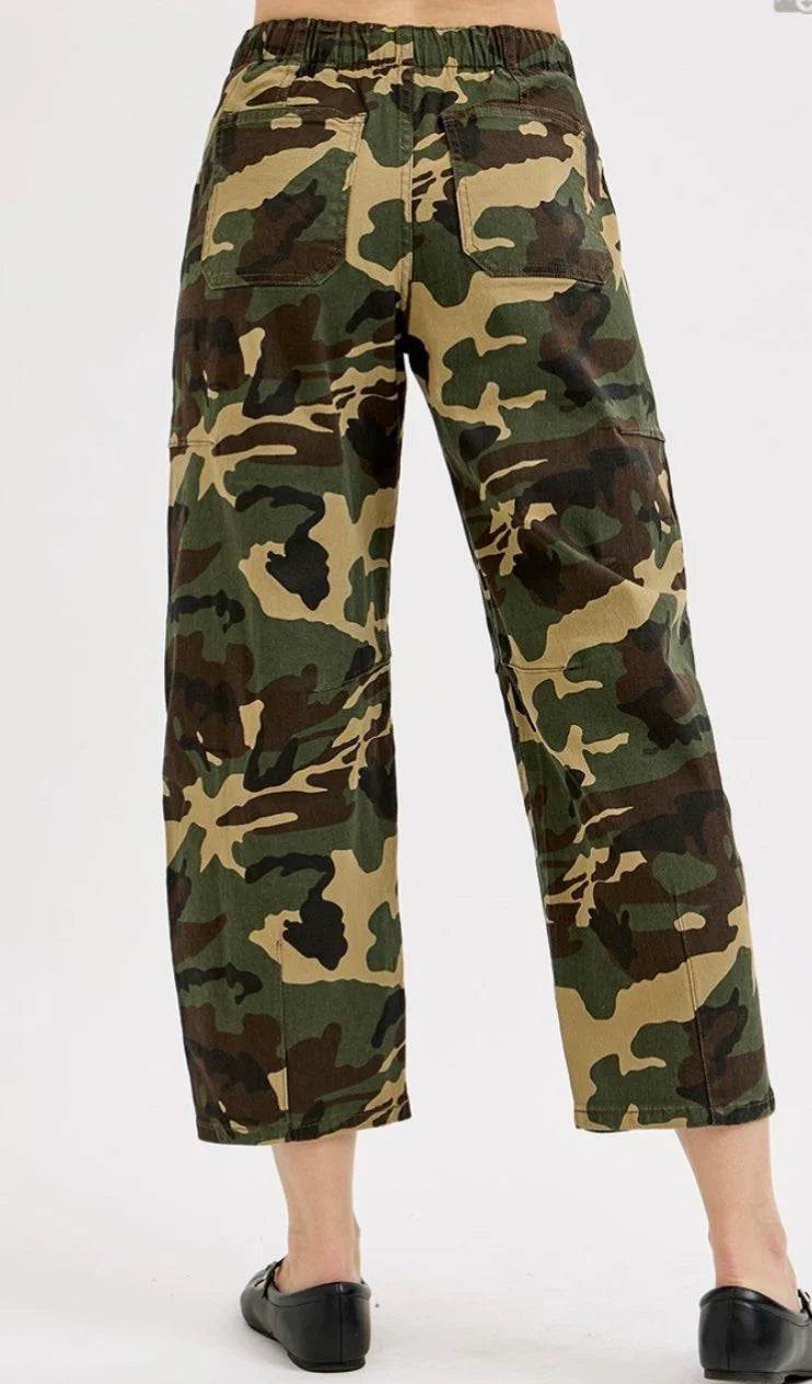 GI Jane High Rise Ankle Barrel Camo Pants