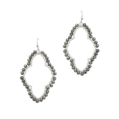 Meghan Browne Opal Silver Hematite Earrings