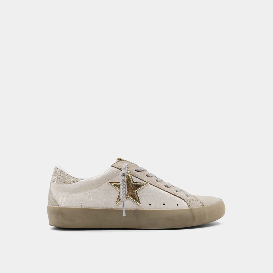 Paula - Bone Snake - Casual Sneaker by Shu Shop