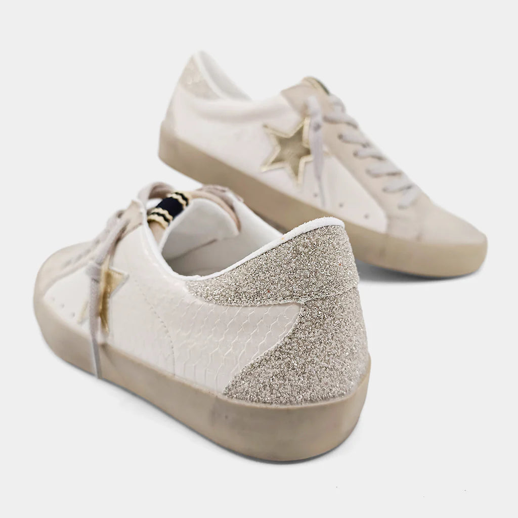 Paula - Bone Snake - Casual Sneaker by Shu Shop