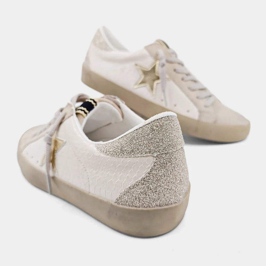 Paula - Bone Snake - Casual Sneaker by Shu Shop
