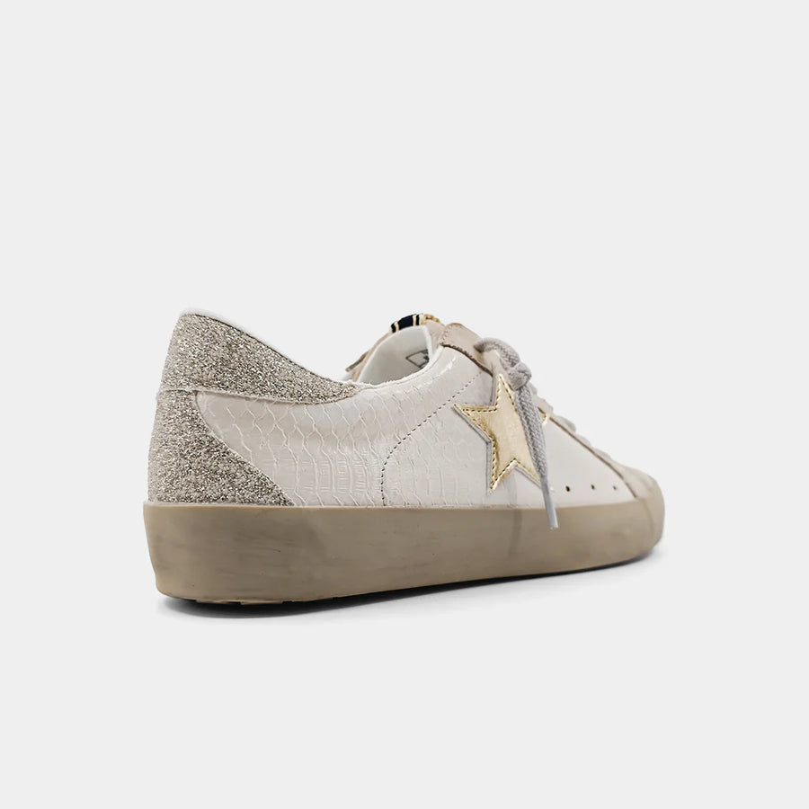 Paula - Bone Snake - Casual Sneaker by Shu Shop