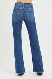 Destruction Mid Rise Bootcut Denim Jeans