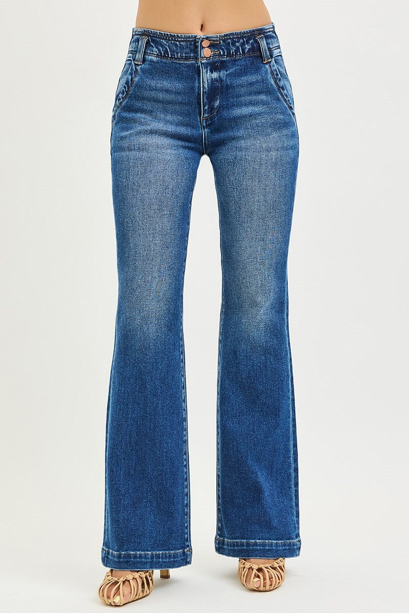 Double Down High Rise Flare Jeans