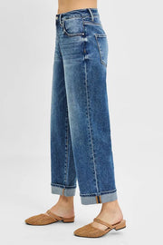Blue Jean Baby High Rise Ankle Cuffed Boyfriend Jeans
