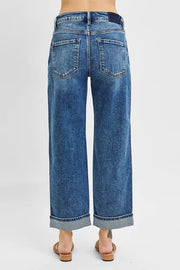 Blue Jean Baby High Rise Ankle Cuffed Boyfriend Jeans