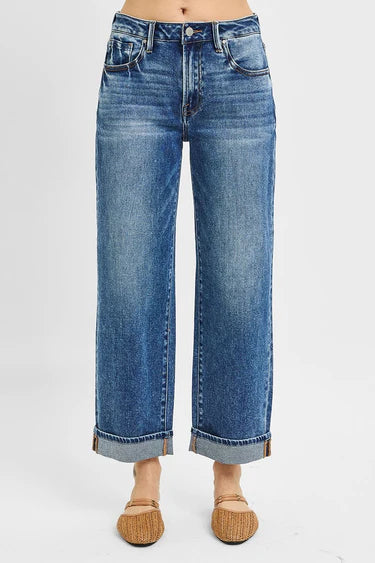 Blue Jean Baby High Rise Ankle Cuffed Boyfriend Jeans