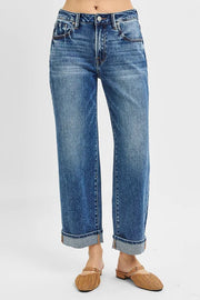 Blue Jean Baby High Rise Ankle Cuffed Boyfriend Jeans
