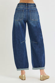 Country Road High Rise Ankle Crop Baggy Barrel Jeans