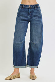Country Road High Rise Ankle Crop Baggy Barrel Jeans